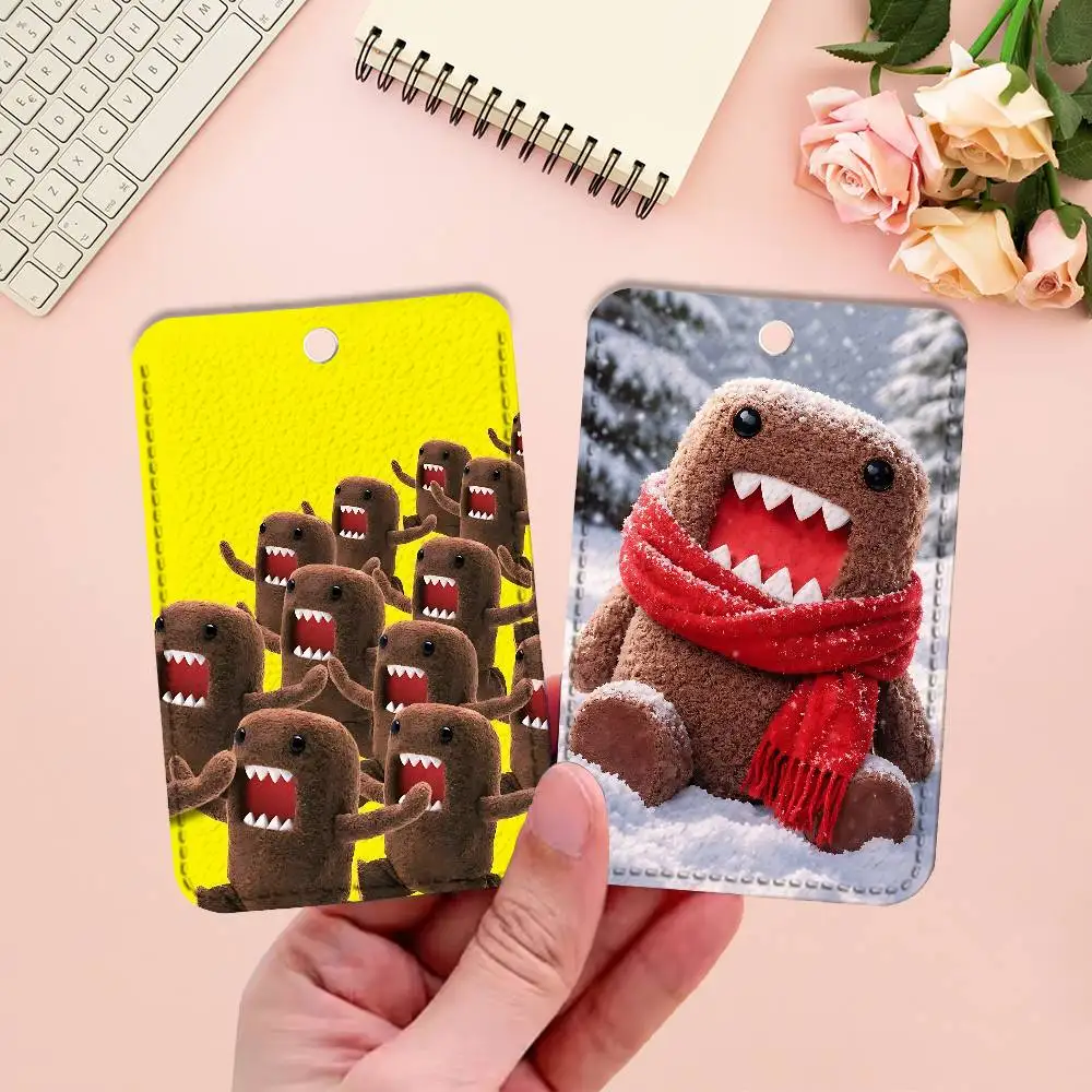 Cute D-Domo K-Kun Custom Access Card Case Leather Card Holder Transportation Card Case