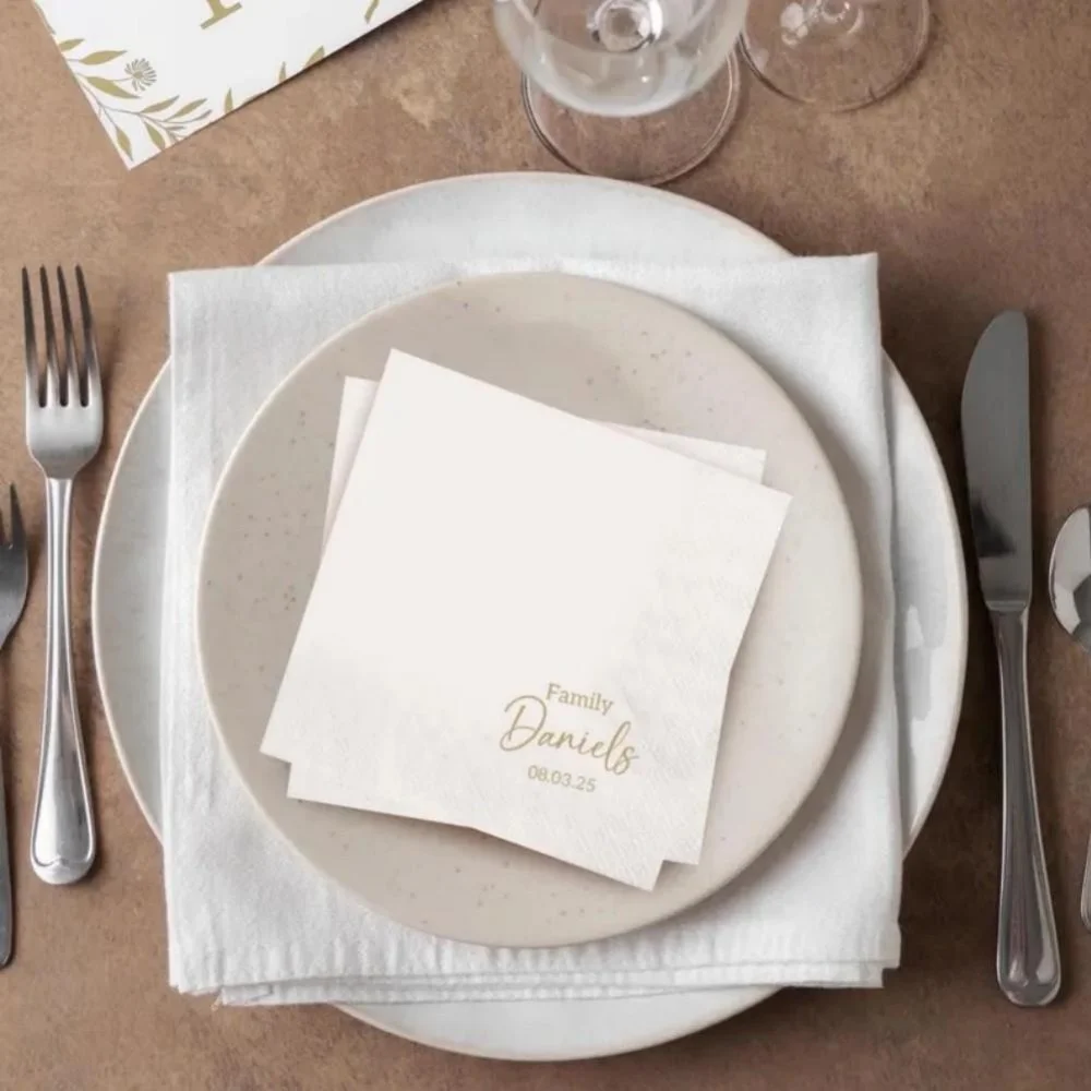 مناديل زفاف مخصصة مع الاسم |   مناديل الحفلات الشخصية |   أي نص على المناديل الخطوبة #1