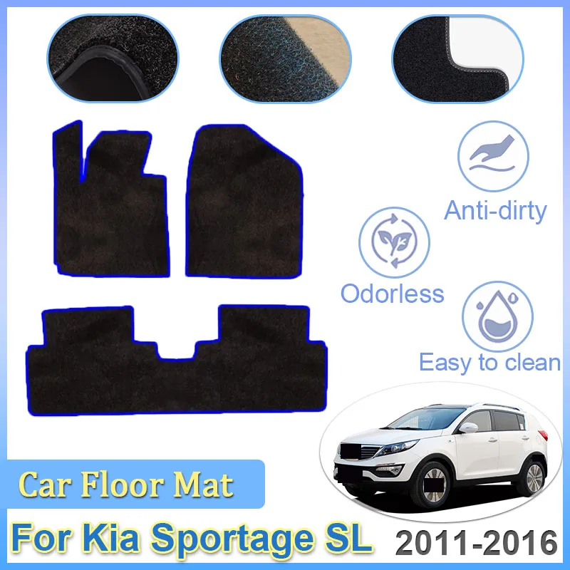 

Автомобильные коврики, подходят для ковриков, панели для ног, накидка на коврик для ног, наклейка, аксессуары для Kia Sportage SL MK3 2011 ~ 2016 2012 2014
