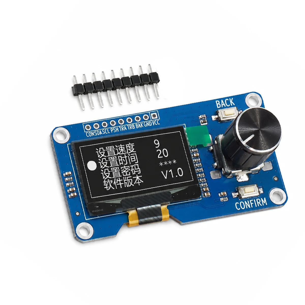 white LCD 0.96/1.3 inch oled display screen combined with EC11 rotary encoder module IIC interface for arduino
