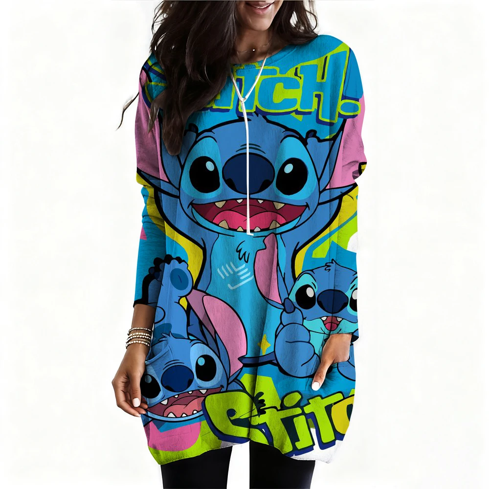 

Women's T-Shirt Fashion Casual Everyday Versatile V-Neck Disney Stitch print Tops Solid Color Printed T-Shirt Top