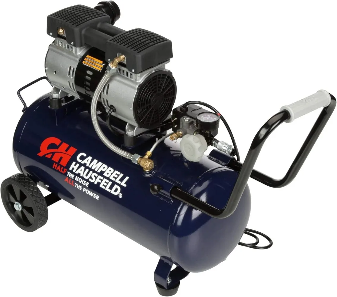 8 Gallon Air Compressor, 65dB Quiet Portable Air Compressor, 120v, 125 Max PSI Oil and Maintenance Free Pump- Ideal