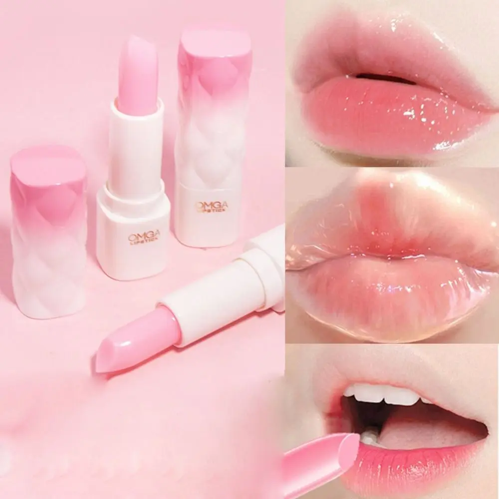 Natuurlijke temperatuurverandering Lippenbalsem Vervagen Liplijnen Temperatuurverandering Kleurveranderende lippenstift Non Stick Waterdicht