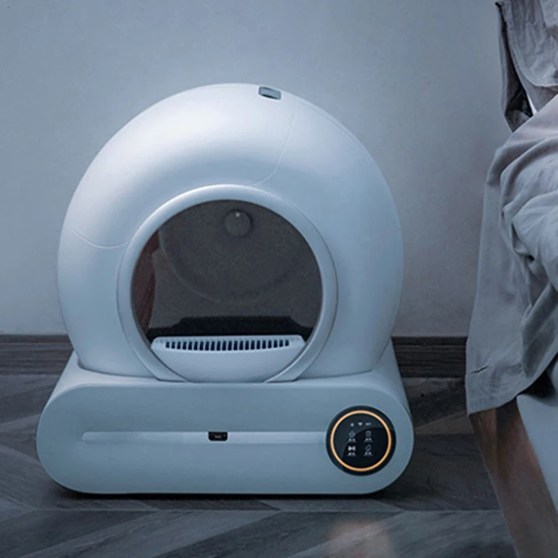 WC automático cerrado para gatos – Bandeja de arena autolimpiante 65L