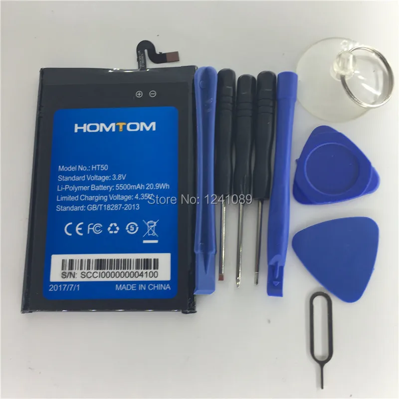 

YCOOLY for HOMTOM HT50 Battery 5500mAh Free Dismantling Tools Long Standby Time High Capacity