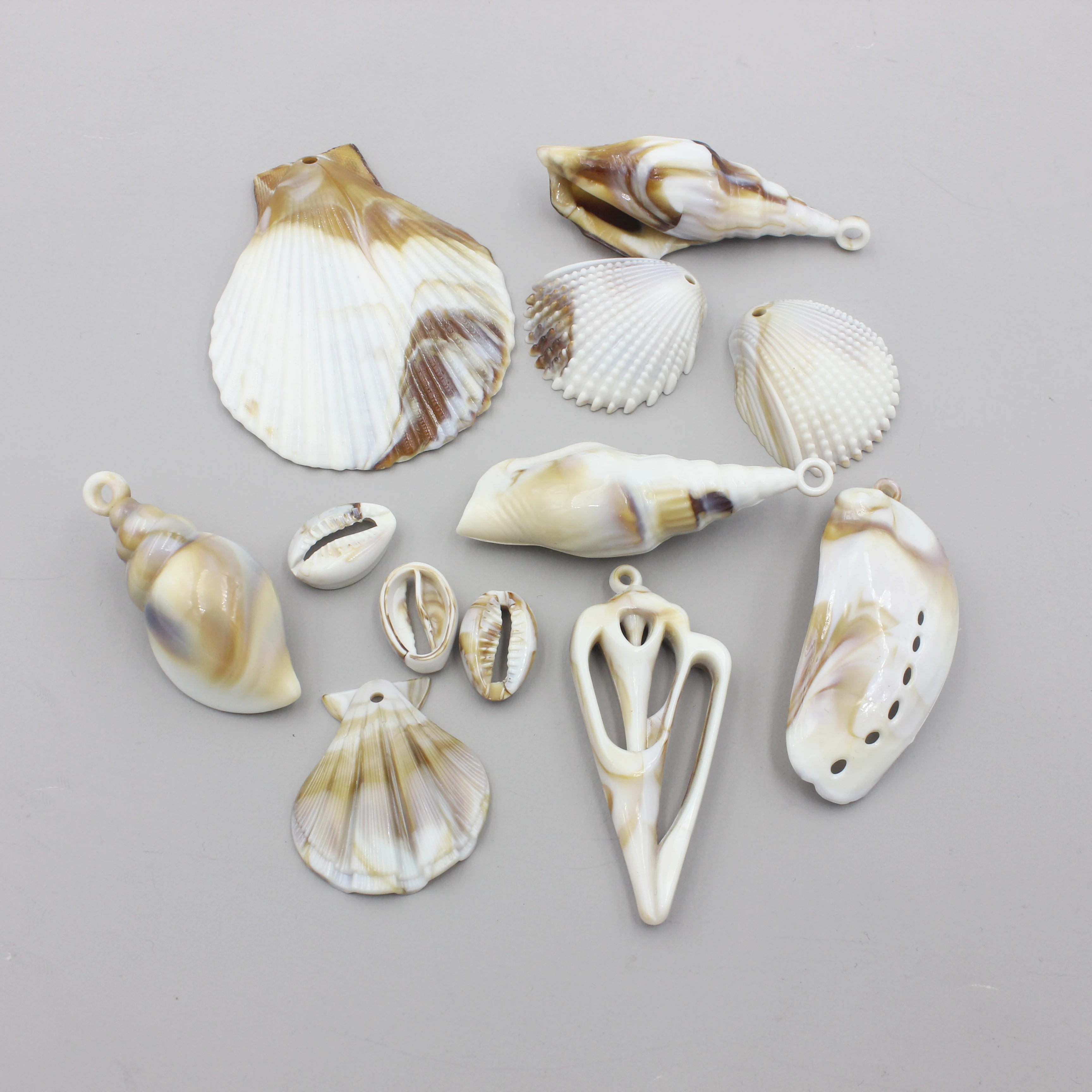 10pcs/pack Acrylic Simulation Shell Conch Starfish Charms DIY Jewelry Accessories for Bracelet Necklace Pendant Jewelry Making