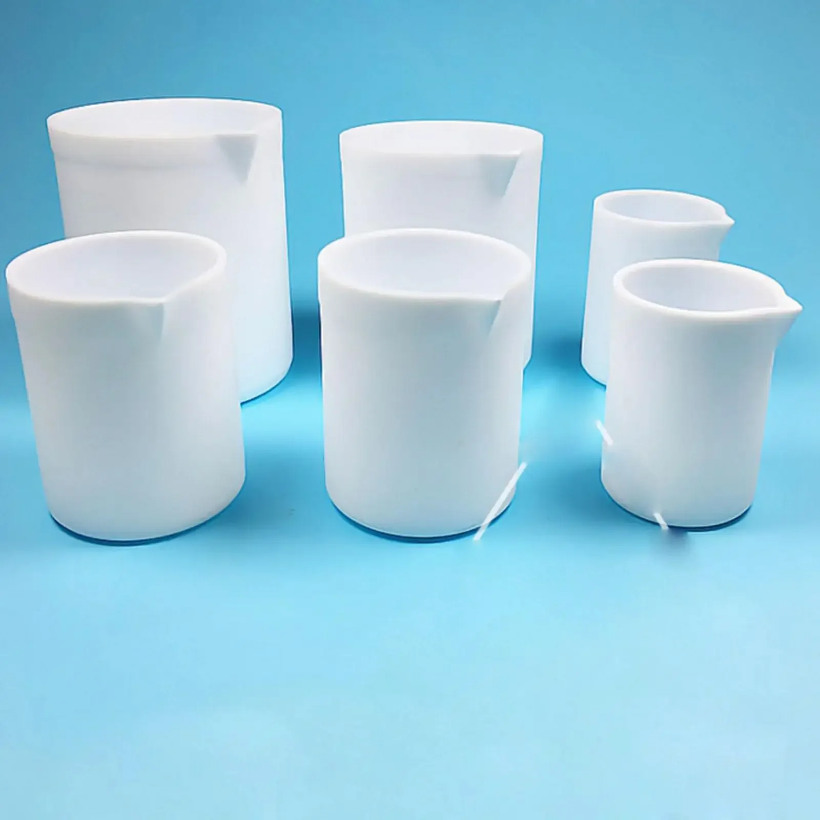 

30ml 50ml 100ml 150ml 200ml 250ml 300ml 350ml 400ml 500ml 1000ml 2000ml White Measuring Beaker PTFE Silicone Lab Ware