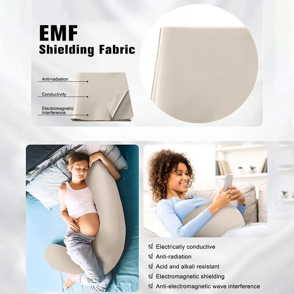 Conductive Nickel Copper Faraday Fabric Polyester Material Silver RFID Shielding Block RFID Blocking Material