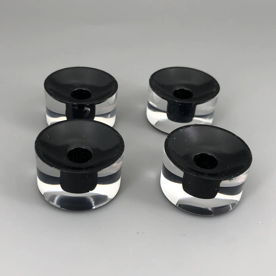 4Pcs Black Metric 18 Spline Guitar Knob Set For Gretsch Streamliner