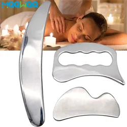 Stainless Steel Gua Sha Massager Muscle Scraper Metal Scraping Tool Body Deep Tissue Fascia Face Relaxation Massage Body Shaping