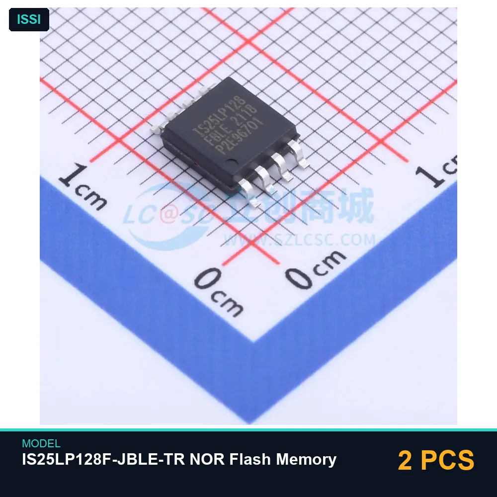 2 PCS ISSI IS25LP128F-JBLE-TR NOR Flash Memory