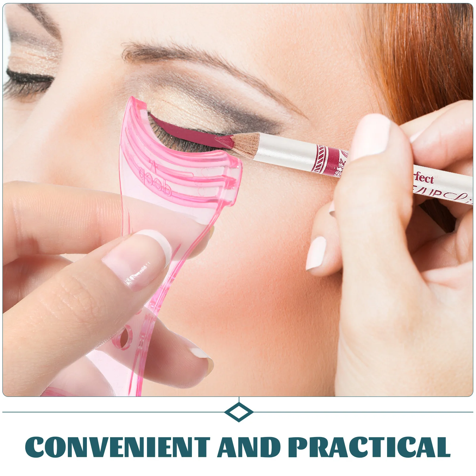 アイライナーシェイパー 8*3.5 センチメートル女性のメイクアップツール初心者のための曲線デザイン女性のアイライナーテンプレート女性アイラインステンシル