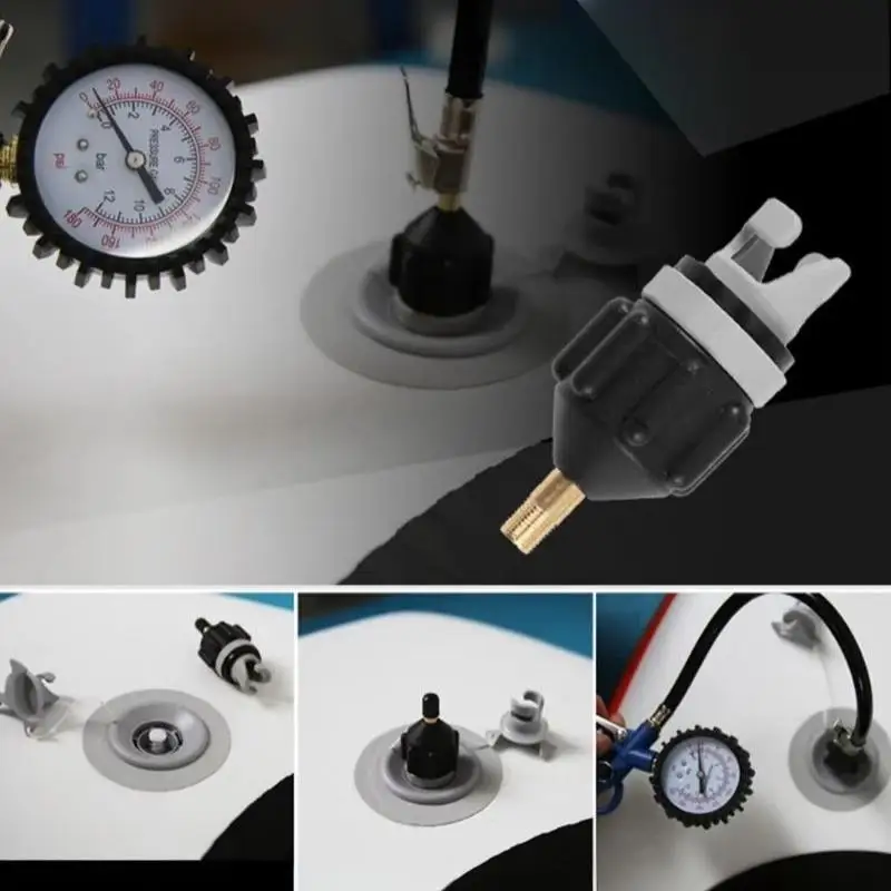 SUP Air Valve Adaptor Kit Multifunctional Portable Inflatable Pump Connector for Paddle Board Inflatable Raft Kayak Travel