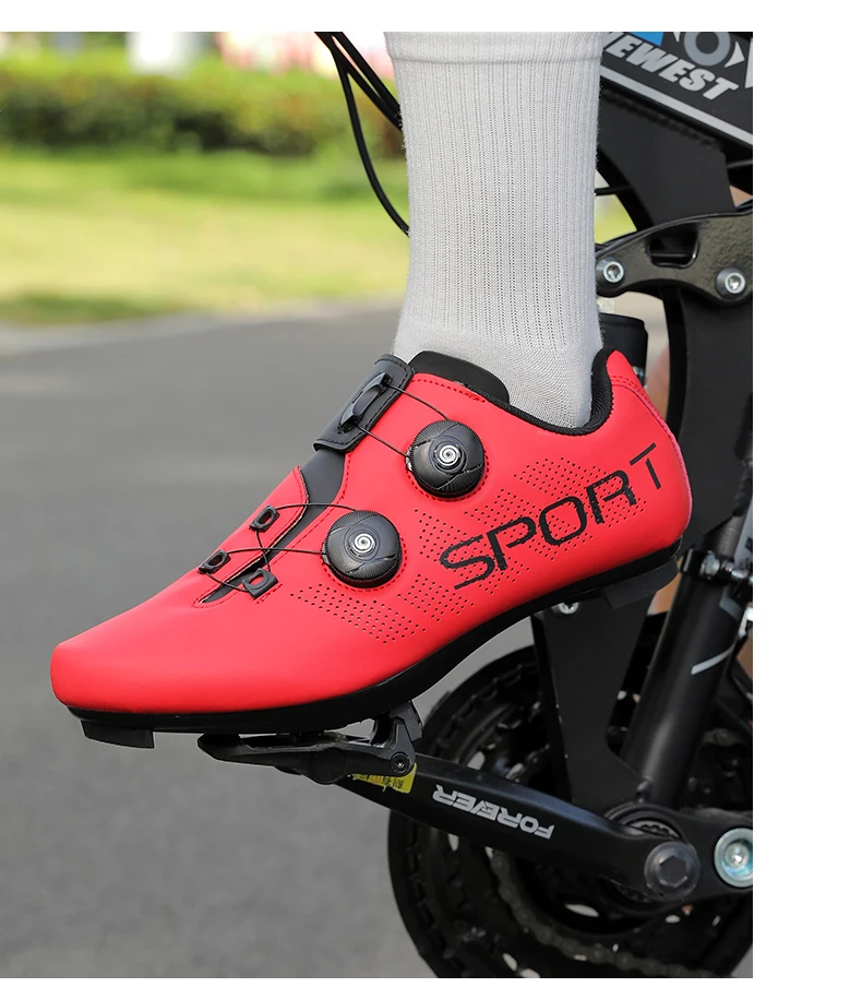 Atmungsaktive Fahrradschuhe für Herren und Damen, MTB-Schuhe, Trail-Mountainbike-Schuhe, Sport-Rennradschuhe, SPD-Pedal-Fahrradschuhe – Detail 24