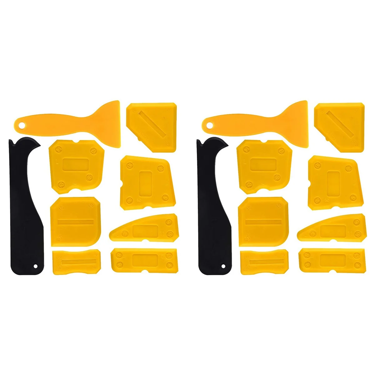 【Uitverkoop】18 stuks siliconenkit schraper gladmakend gereedschap kit voegafwerking gereedschap voor badkamer keuken kamer