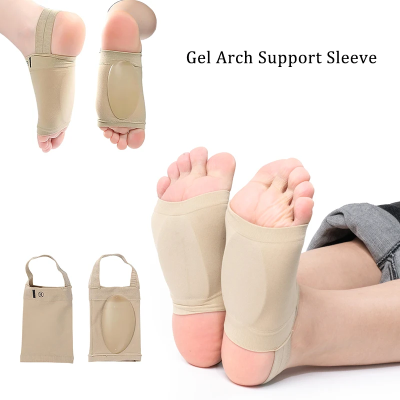 1pair Flat Foot Arch Support Orthotic Insoles Gel Pads - Compression Foot Stands for Men and Women, Relieving Pain in Flat Feet