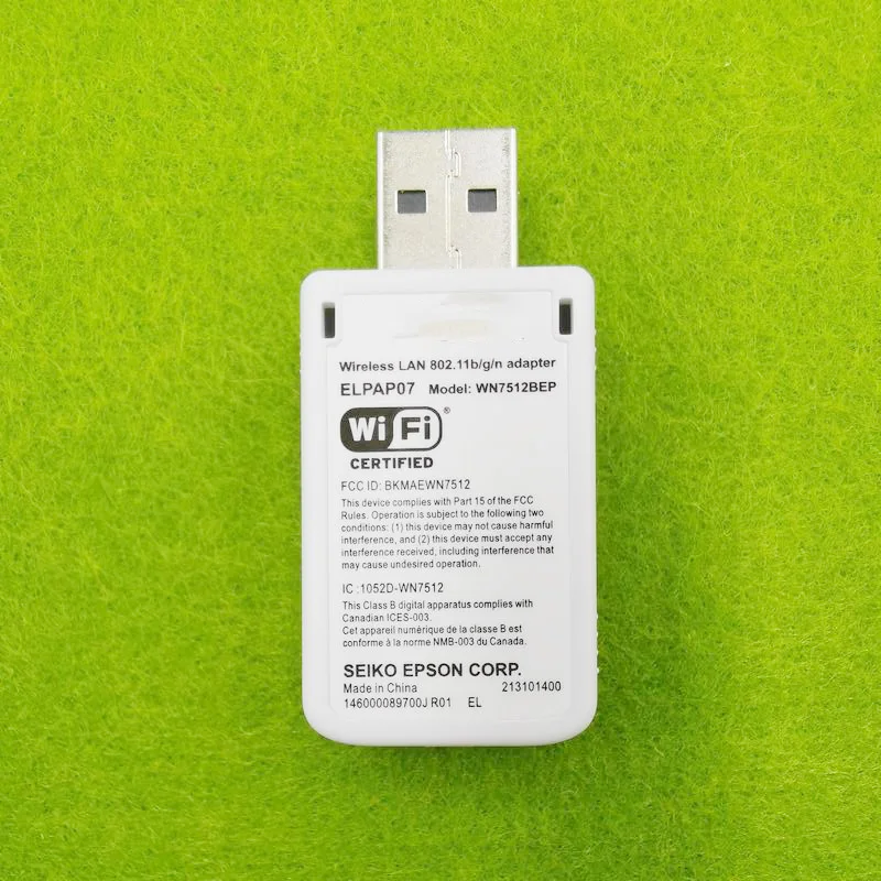 

Original For EPSON WIRELESS WIFI USB LAN ADAPTER ELPAP07 V12H418P12 WN7512BEP 802.11B/G/N F/S