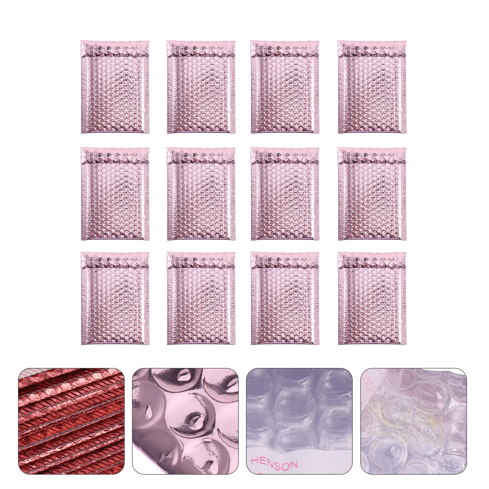 12 قطعة حقيبة مغلف فقاعة مقاوم للماء مغلفات بريدية مبطنة للشحن تتحرك تخزين الهواتف مستحضرات التجميل والمجوهرات الالكترونيات