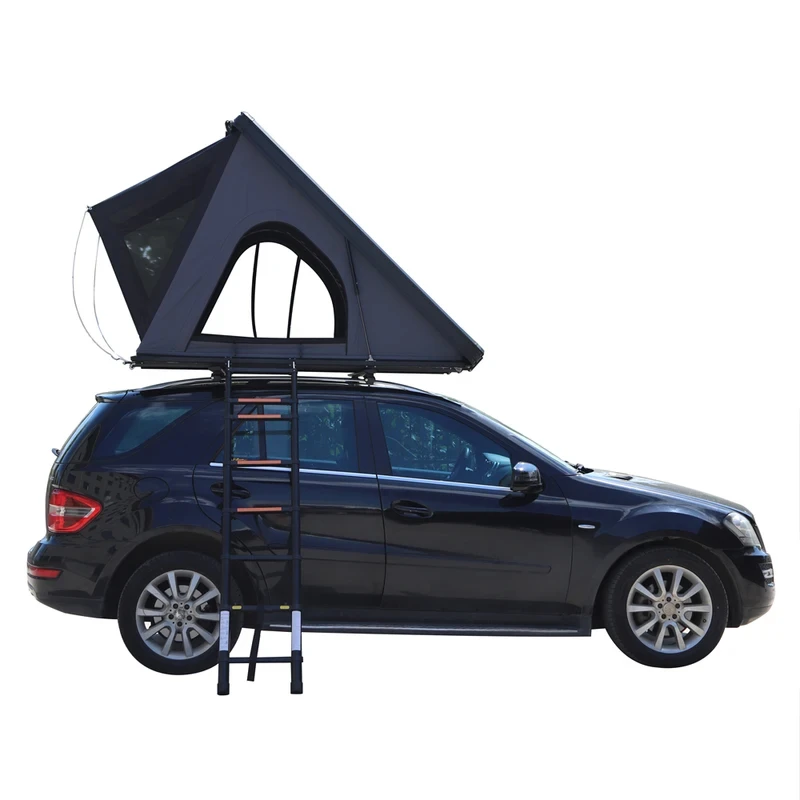 New Design Weight Thick Triangle Hardshell Built Led Light Bar Aluminum Pop-Up Roof Top Car Rooftop Tent Hardshellna