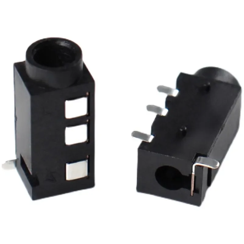 10PCS 3.5mm jack Female Audio Connector 4 Pin DIP Headphone Jack Socket PJ-320A PJ320A Audio Interface Audio Jack Black