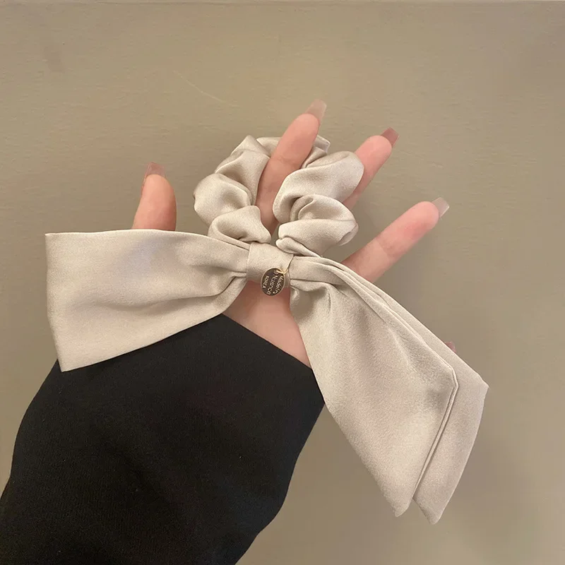 New Korean Bow Elastic Hair Bands Girls Elegant Hair Rope Ties Headwear Ladies Women Elegant Hair Accessories view 5