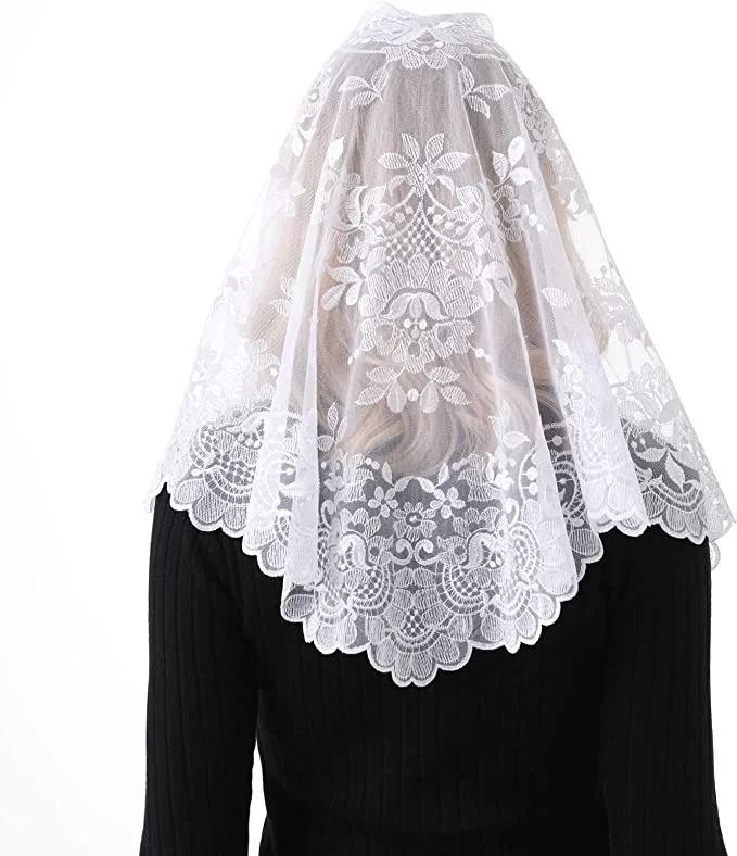 Spanish Style Traditonal Lace Mantilla Church Veil Catholic Veil for Women