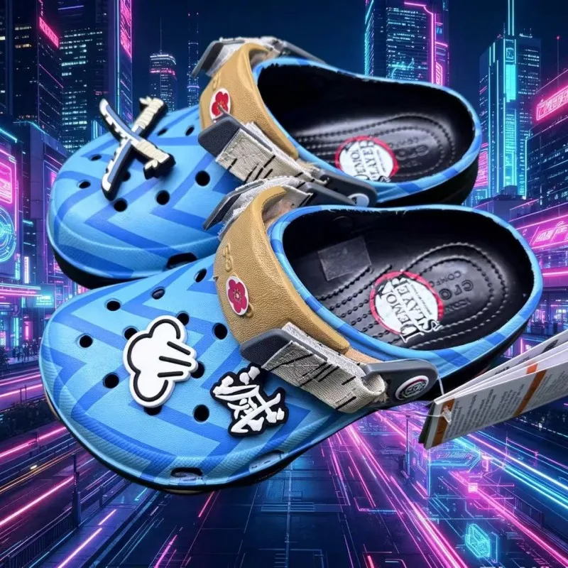 Chaussons d'été antidérapants pour hommes, style Anime Demon Slayer, sandales de plage et de voyage, cadeau, chaussures de dessin animé