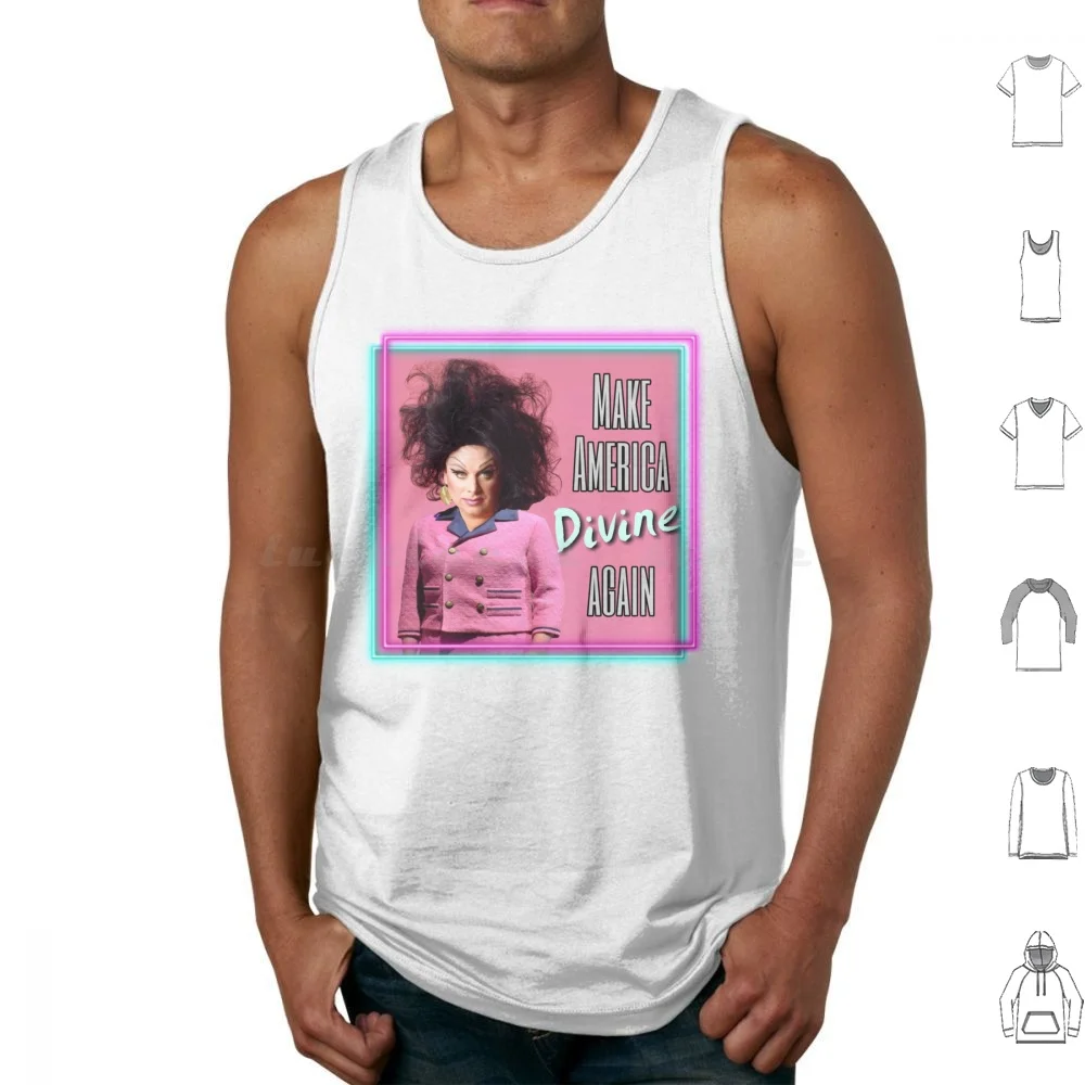 Make America Divine Again Tank Tops Vest Sleeveless Divine John Waters Glenn Milstead Art Funny Art Humor Make America