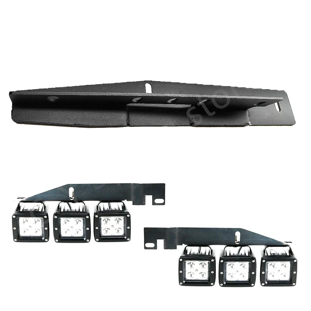 

for Ford F150 Raptor 2017 2018 2019 2020 2021 2022 Led Bar Work Pods Light Fog Lamp Front Hidden Bumper Mounting Brackets