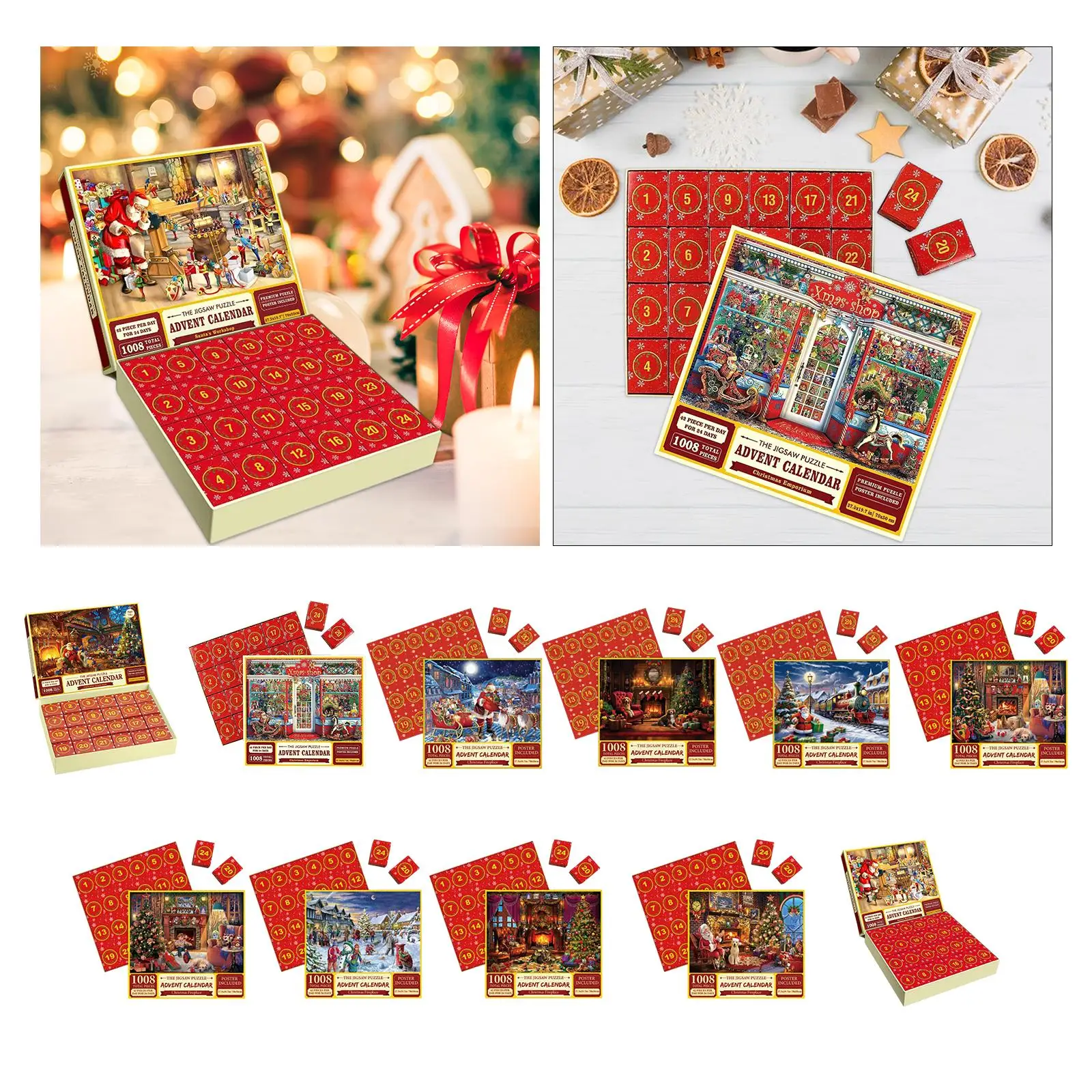 Merry Christmas Puzzle Unique Gift Holiday Puzzle Set for Kids