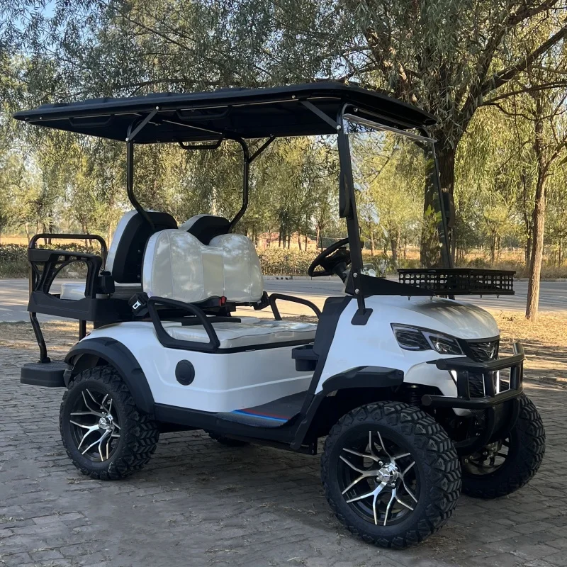 Factory Outlet 4 6 Person Seat Lithium Battery Folding Electric Golf Carts with CE Custom Electric Buggy Golf Carts