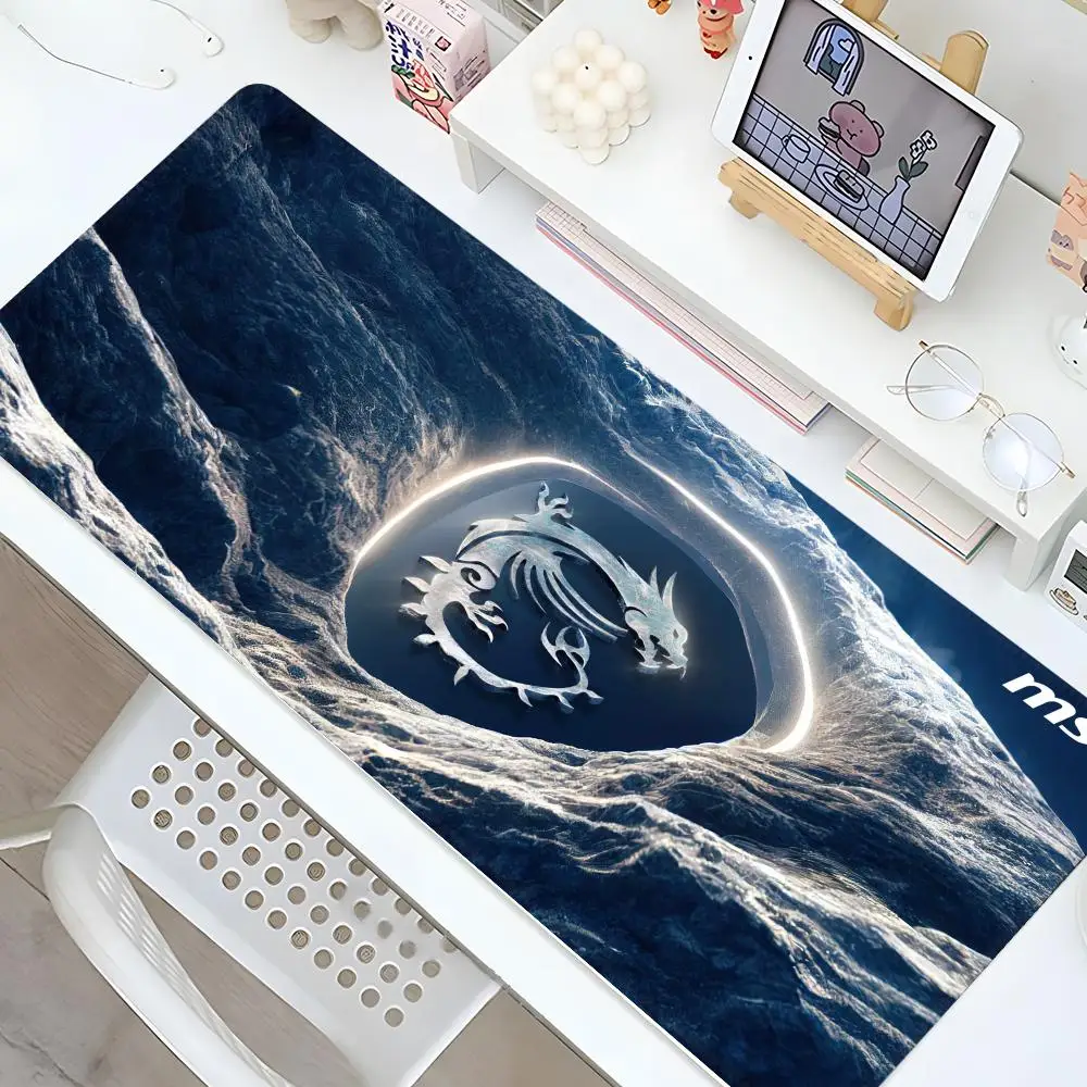 New HD PC M-MSI Dragon Mouse Pad Game Non-slip Rubber Gaming Large Mousepad HD Printing Desk Mat Decoration Office XXL Mouse Mat