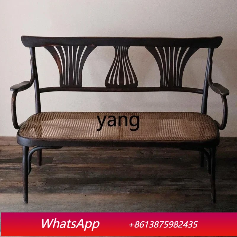 

LTT solid wood sofa medieval rattan sofa chair double triple classic simple