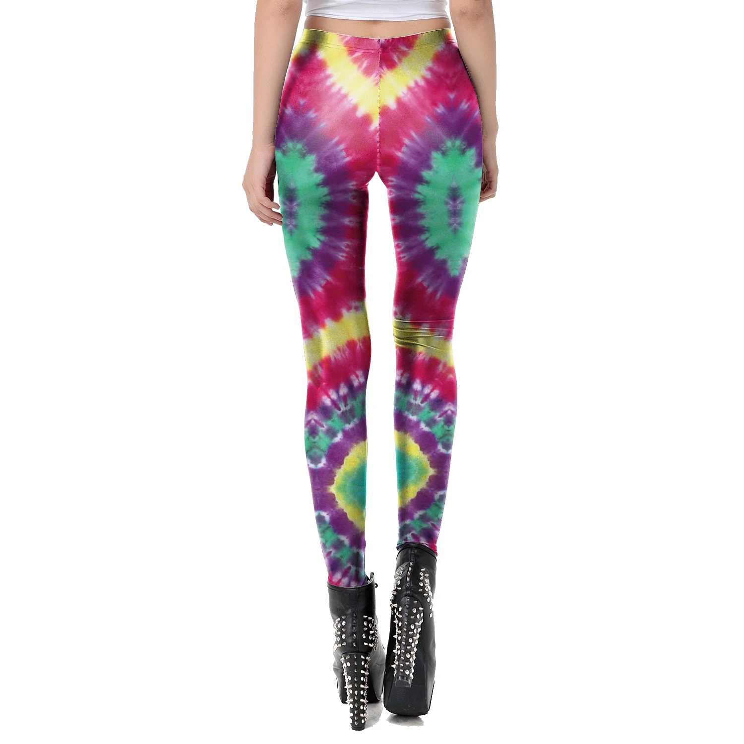 NADANBAO nowe sztuka klasyczna okrągłe Ombre kwiatowe legginsy dla kobiet Mandala spodnie z nadrukiem Fitness trening leginsy Elassic Legins — zdjęcie 6