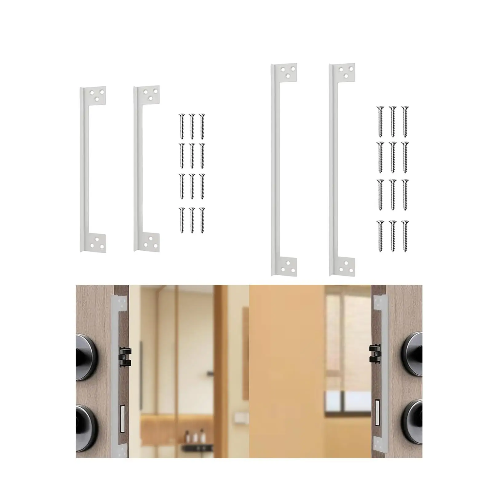 

2x защитные пластины дверной защелки, крышка защитной пластины защелки, дверная защита, L-образная форма