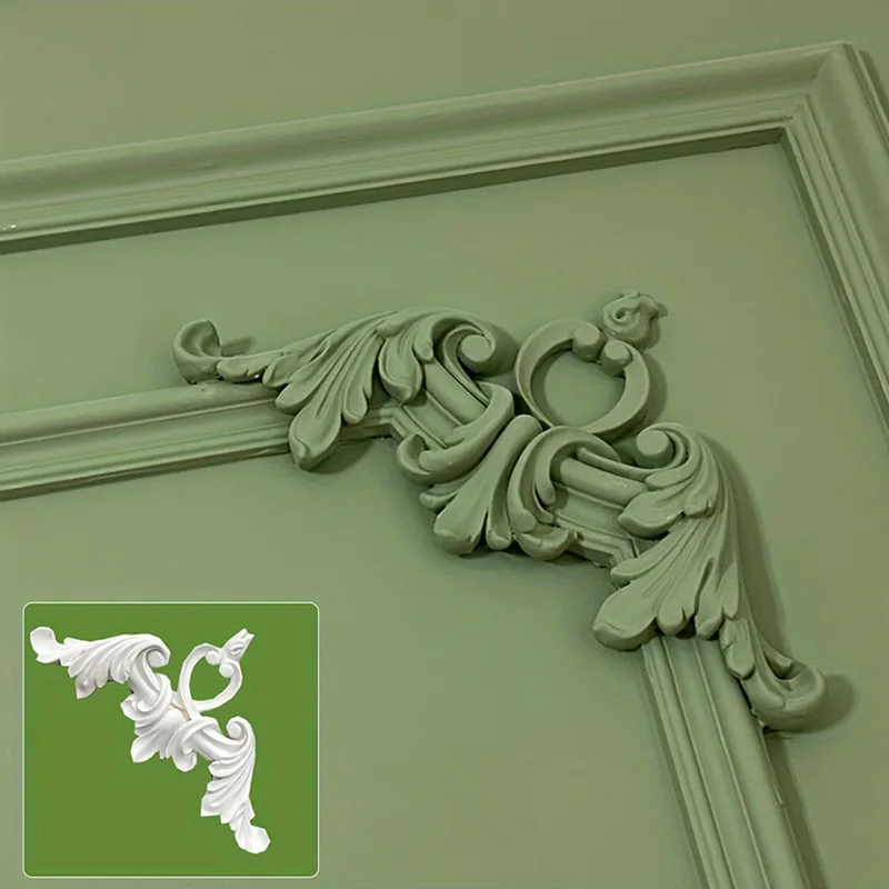 French Style Wall Decorative Corner Bracket Imitation Gypsum Tv Wall Frame Decoration Flower Bracket Remodeling Ceiling Decals