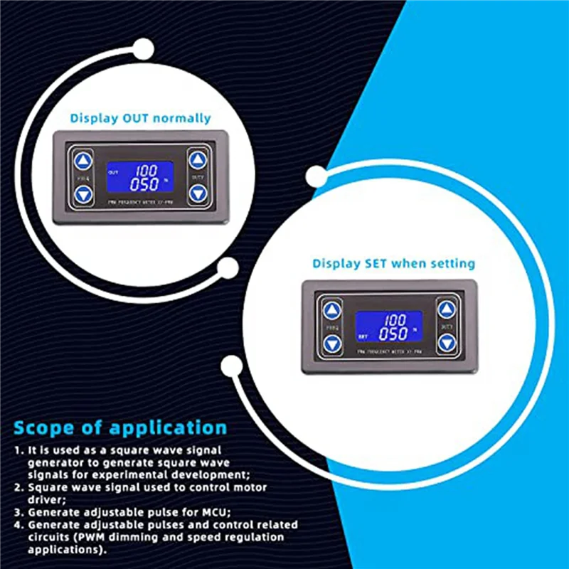 

【Hot-Selling!】2X Adjustable Signal Generator, PWM Pulse Frequency Duty Cycle Rectangular Wave Square Wave Signal Generator 3.3-3