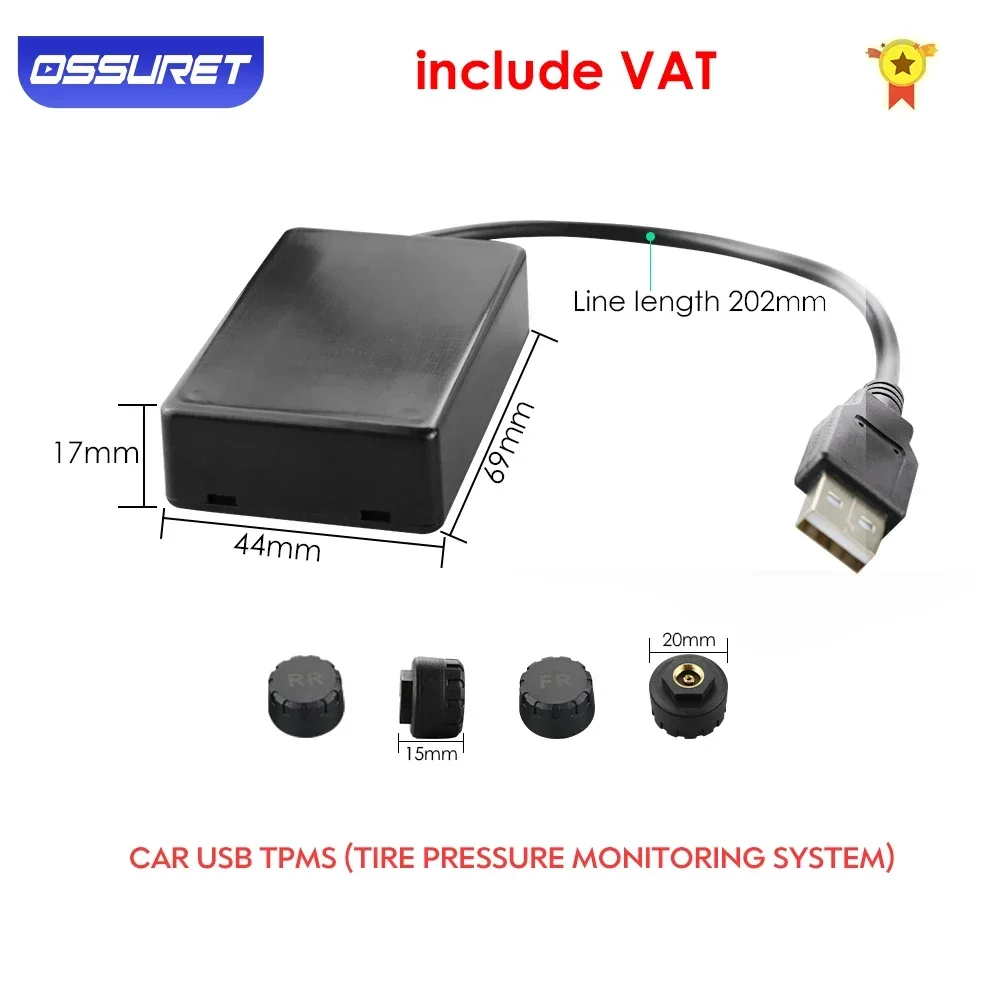 ossuret eu auto usb tpms (reifendruck überwachungs system) für android multimedia player auto