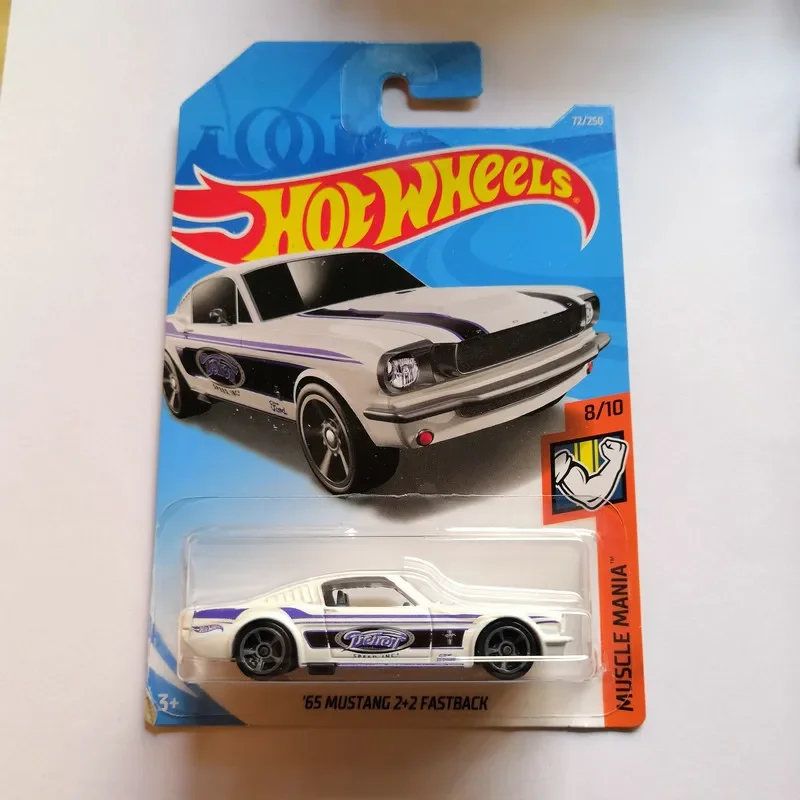 Original Hot Wheels 1:64 Traffic Car Metal Model \'65 Mustang 2+2 Fastback series Muccle  Boys Toys  Children