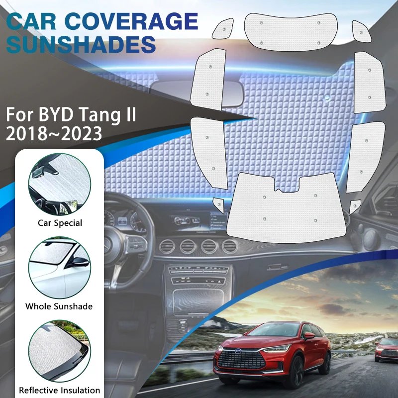 

Full Covers Sunshades For BYD Tang II EV Tan EV 2018 2019 2020 2021 2022 2023 Sun Protecti Pad Visor Windshields Car Accessories