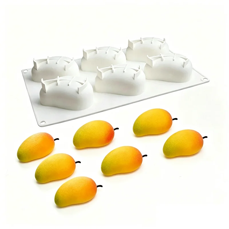 3D Mango Silicone Cake Molds - Food Grade Dessert Baking Tools for Pastry Fruit Mousse Kitchen Party Blueberry Mould