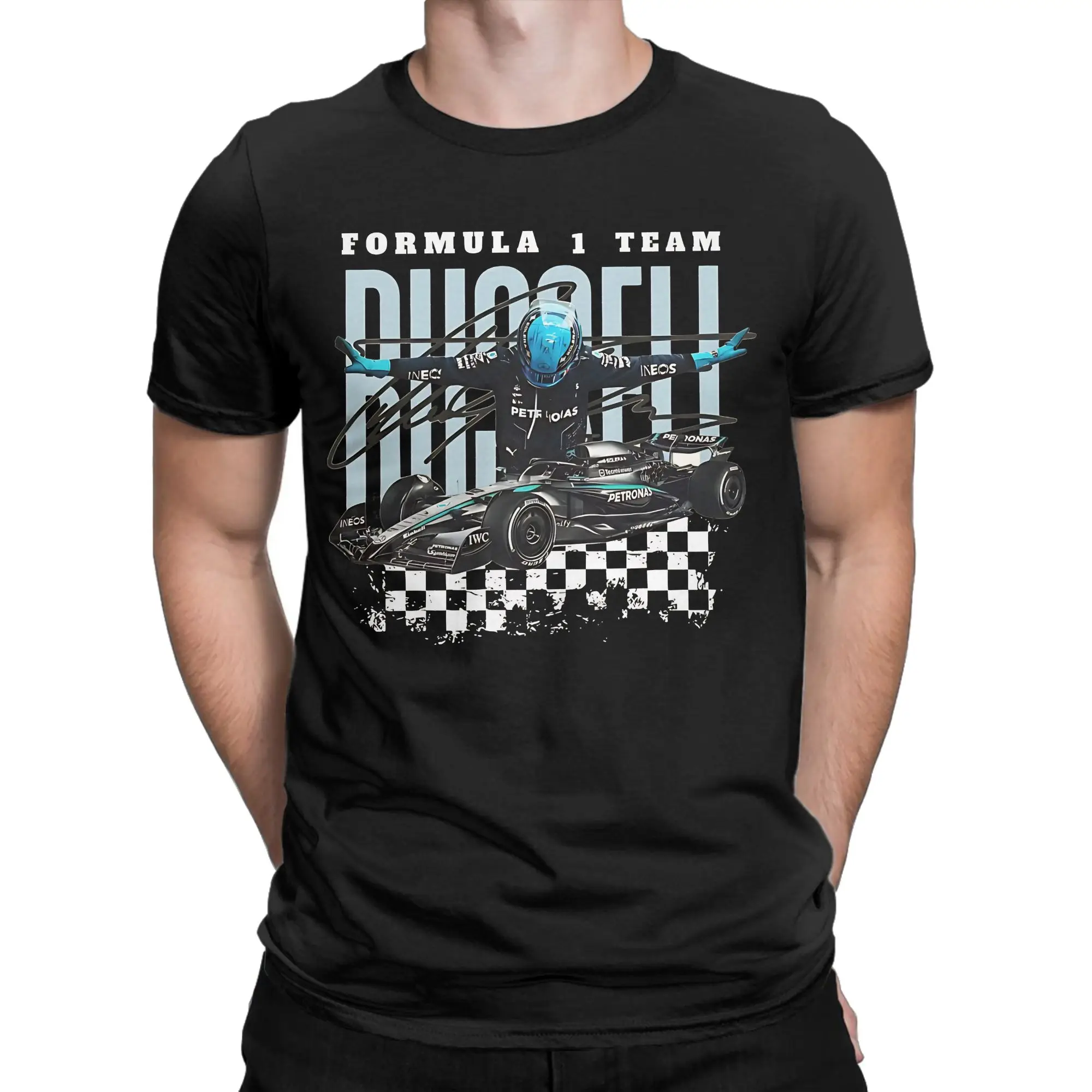 

Mens Womens George Russell Racing racer Shirt Cotton Graphic Printing Tee Shirts Clothing Outfits