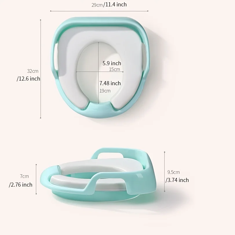 Baby Potty Training Seat For Boys And Girls With Handles, Fits Round Toilets, Non-Slip With Splash Guard, Portable Toilet Seat