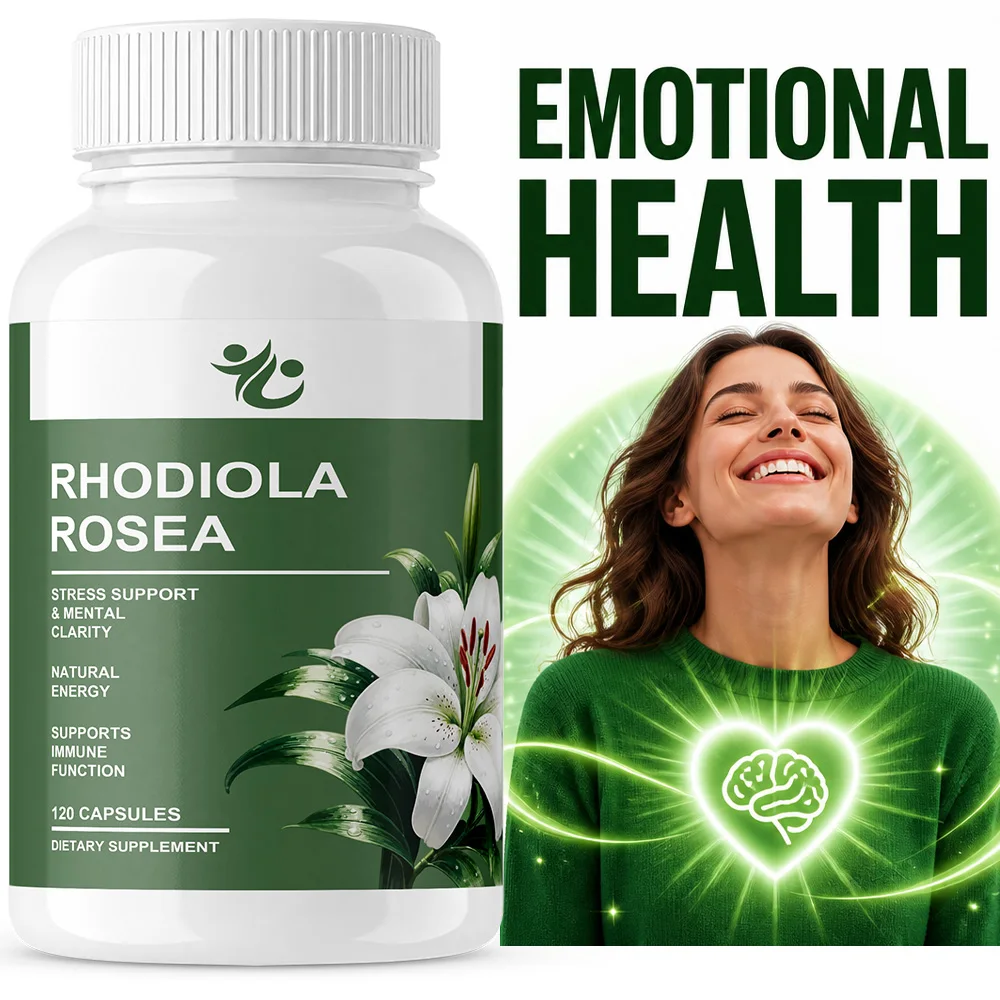 Rhodiola Rosea Supplement Promotes Anti-stress Relief, Natural Mood and Concentration Support, Natural Energy , Unisex