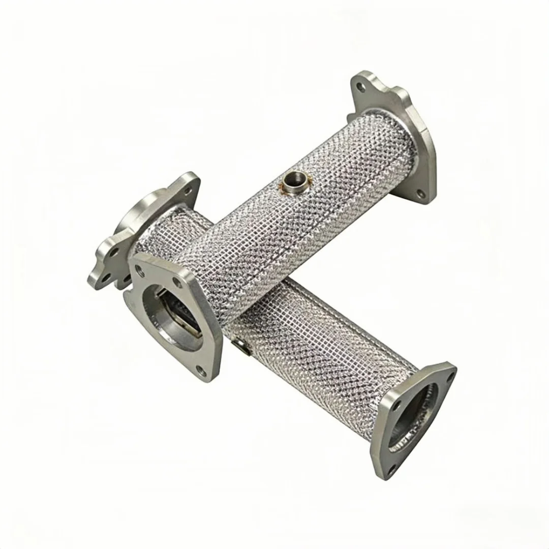 DEX Downpipe for Corvette C8 Z06 5.5L Flat-Plane V8 LT6 Engine 2023-26 SS304 With Heat Shield High Performance Exhaust Down Pipe