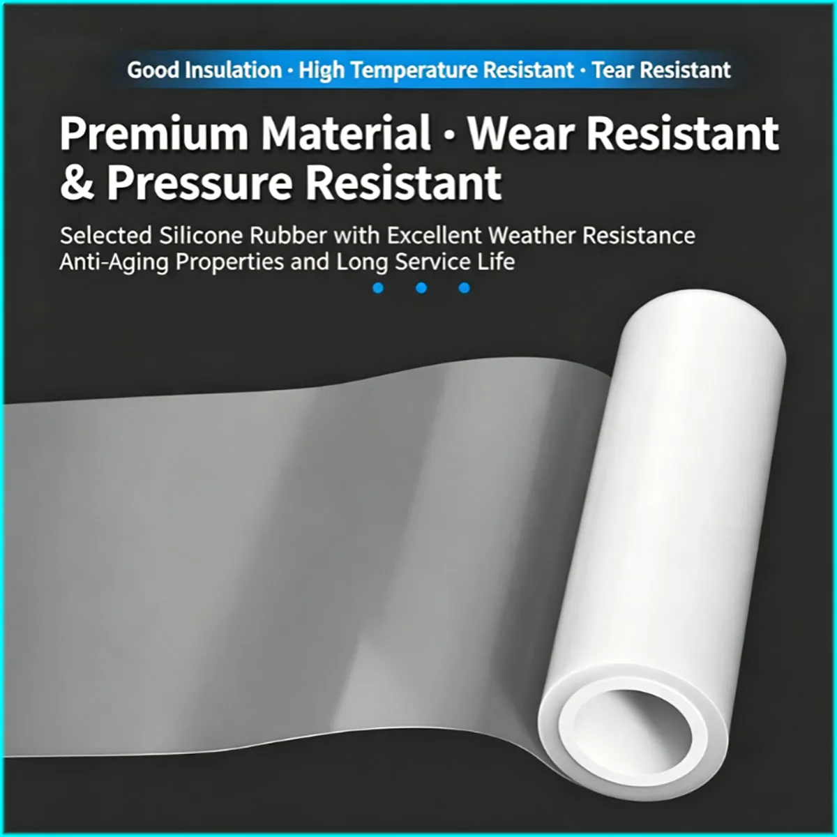 Silicone Ultra‑Thin Sheet Pad‑60℃‑220℃ Temperature Resistant White Translucent Film 0.1‑5mm Customizable for Sealing Insulation