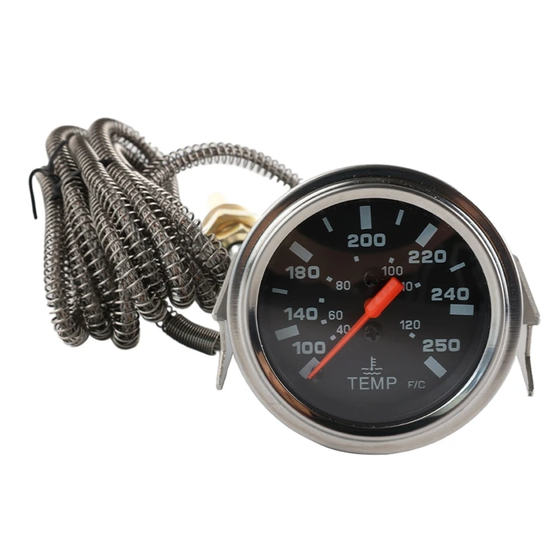 

52mm Water Temperature Gauge 100-250℉ Degree Water Temp Meter Gauge for Car Boat