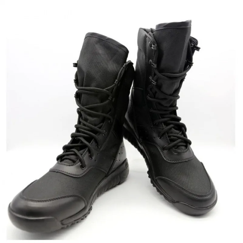 Impermeável Lace Up Tactical Boot masculino, sapatos de trabalho, SFB Light, moda malha, motocicleta, tornozelo