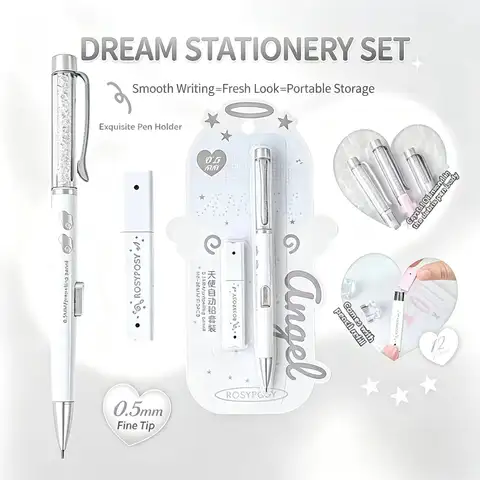 1PC Angel Automatic Lead Set High Beauty Style Primary School Students Lead Core Set Student Specific Pencil