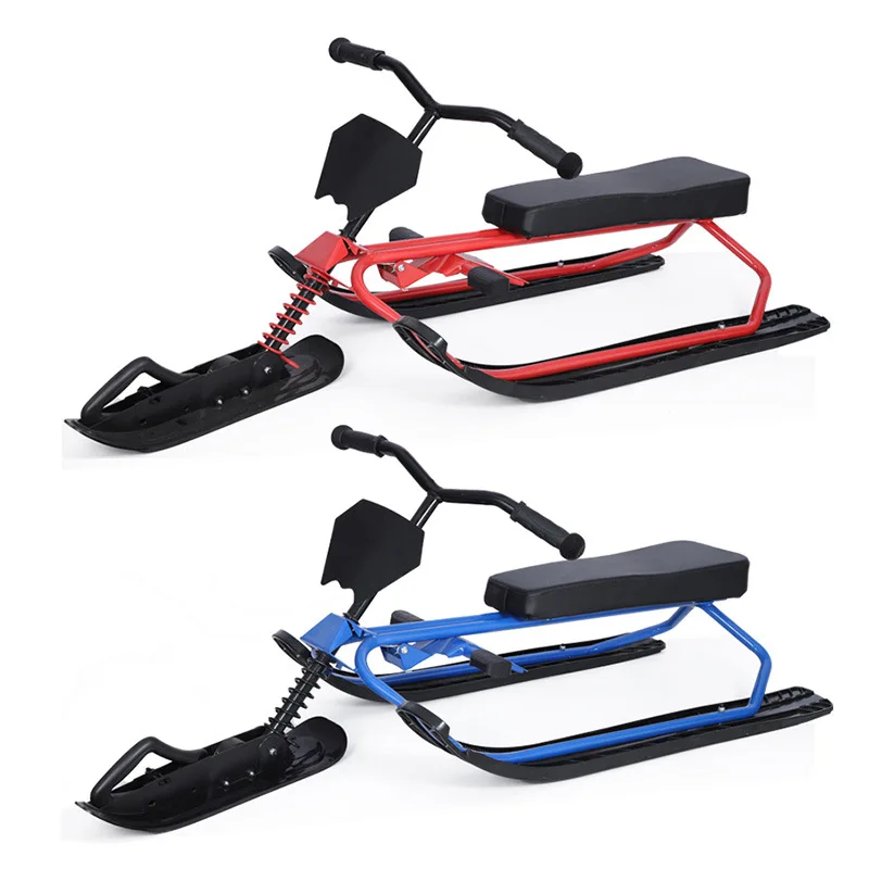 Brake-Equipped Non-Motorized Ski Sled, Universal Use on Snow Grass Sand, Outdoor Gear, All-Terrain Sled